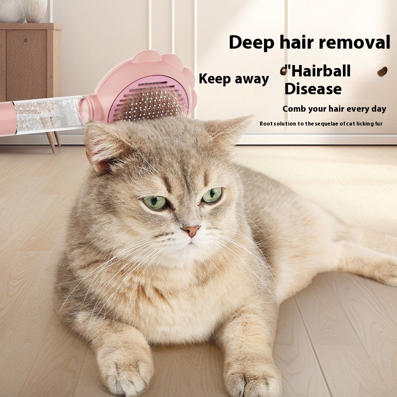 2-in-1 Self-Cleaning Pet Brush with Spray