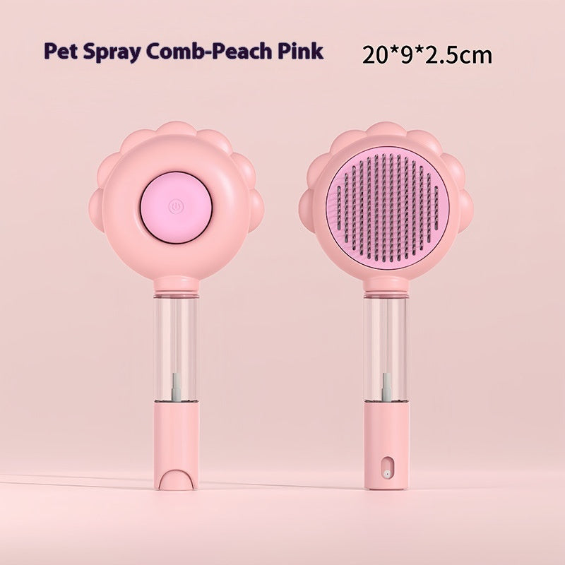 2-in-1 Self-Cleaning Pet Brush with Spray